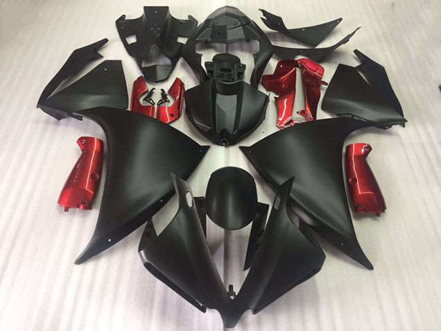 Preisgünstige Yamaha R1 12-14 Verkleidungen - Matt Schwarz Glänzend Rot Preisgünstige Yamaha R1 12-14 Verkleidungen - Matt Schwarz Glänzend Rot