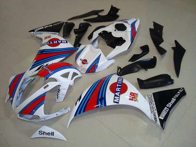 Preisgünstige Yamaha R1 12-14 Verkleidungen - Weiß Schwarz Martini Preisgünstige Yamaha R1 12-14 Verkleidungen - Weiß Schwarz Martini