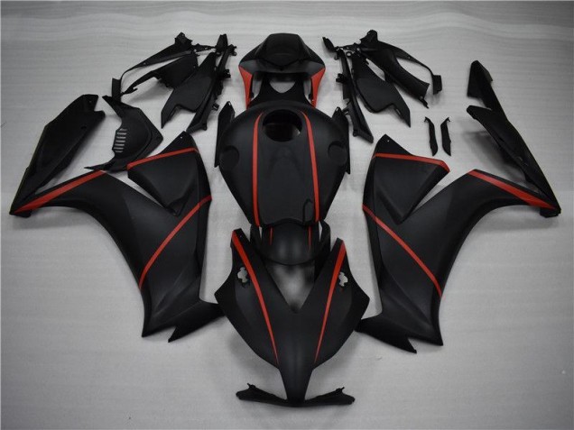 Preisgünstige Honda CBR 1000 RR 12-16 Verkleidungen - Matt Schwarz Rot