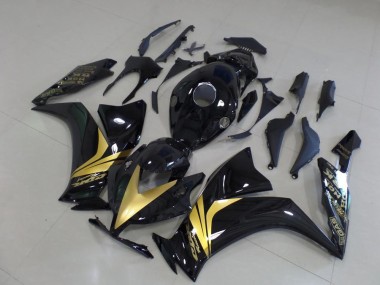 Preisgünstige Honda CBR 1000 RR 12-16 Verkleidungen - Glänzend Schwarz Gold Aufkleber