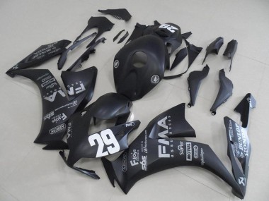 Preisgünstige Honda CBR 1000 RR 12-16 Verkleidungen - Matt Schwarze graue Aufkleber 29