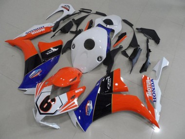 Preisgünstige Honda CBR 1000 RR 12-16 Verkleidungen - Orange Weiß TT Legend