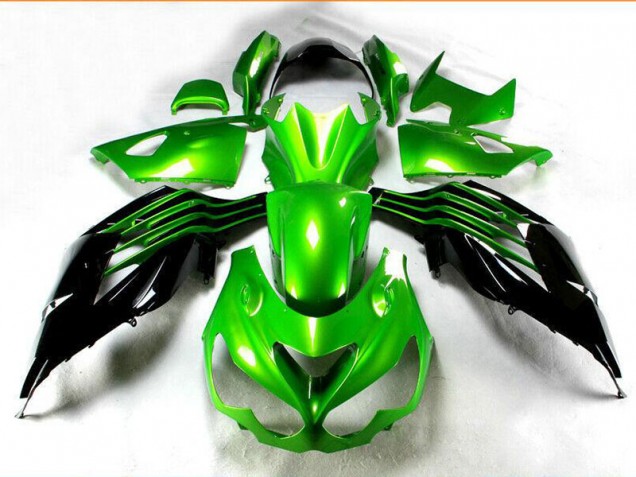Preisgünstige Kawasaki ZX14R ZZR 1400 12-21 Verkleidung - Schwarz Grün Preisgünstige Kawasaki ZX14R ZZR 1400 12-21 Verkleidung - Schwarz Grün