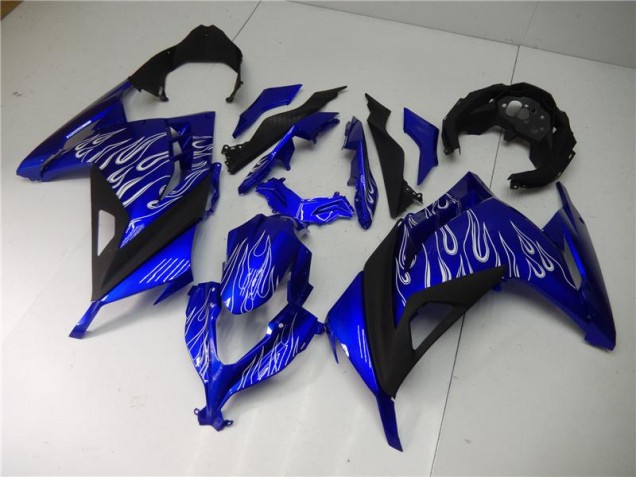 Preisgünstige Kawasaki EX300 13-16 Verkleidungen - Blau Weiß Schwarz Preisgünstige Kawasaki EX300 13-16 Verkleidungen - Blau Weiß Schwarz