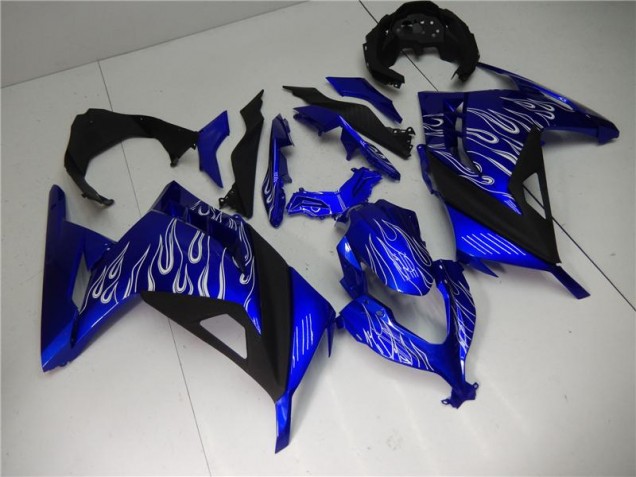 Preisgünstige Kawasaki EX300 13-16 Verkleidungen - Blau Weiß Schwarz Preisgünstige Kawasaki EX300 13-16 Verkleidungen - Blau Weiß Schwarz