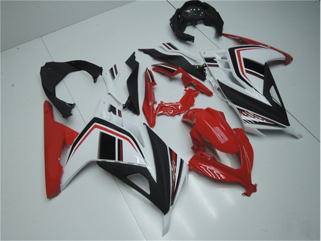 Preisgünstige Kawasaki EX300 13-16 Verkleidungen - Rot Weiß Schwarz Preisgünstige Kawasaki EX300 13-16 Verkleidungen - Rot Weiß Schwarz