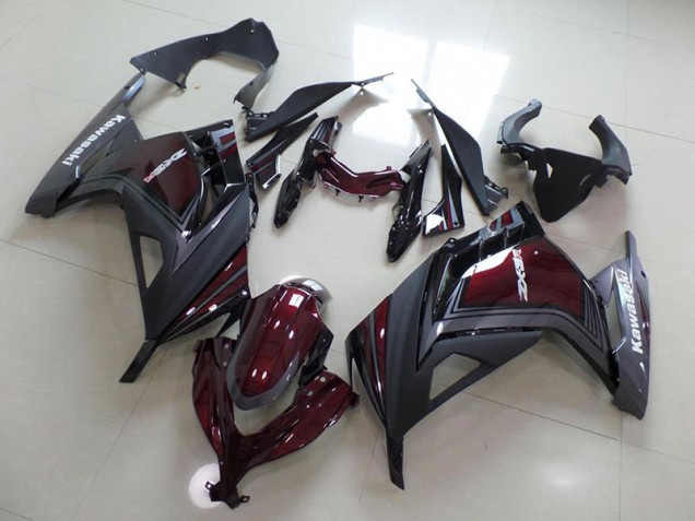 Preisgünstige Kawasaki ZX 300R 13-16 Verkleidungen - Dunkel rot und Grau Preisgünstige Kawasaki ZX 300R 13-16 Verkleidungen - Dunkel rot und Grau