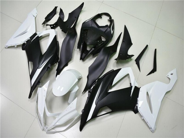 Preisgünstige Kawasaki ZX6R 13-18 Verkleidung - Weiß Schwarz Preisgünstige Kawasaki ZX6R 13-18 Verkleidung - Weiß Schwarz