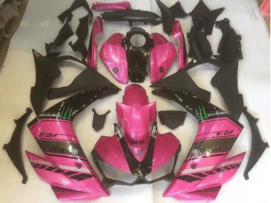 Preisgünstige Yamaha R3 15-22 Verkleidungen - Rosa und Schwarz